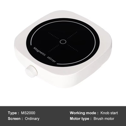 WESTTUNE Mini Magnetic Stirrer Adjustable Speed of 200-2000 RPM Efficient Silent Device Portable Instrument for Laboratories