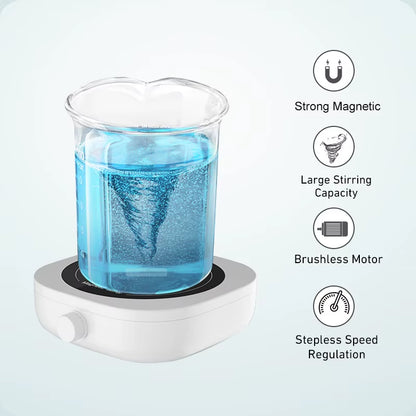 WESTTUNE Mini Magnetic Stirrer Adjustable Speed of 200-2000 RPM Efficient Silent Device Portable Instrument for Laboratories